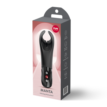 Fun Factory Manta Black Line Vibrating Stroker