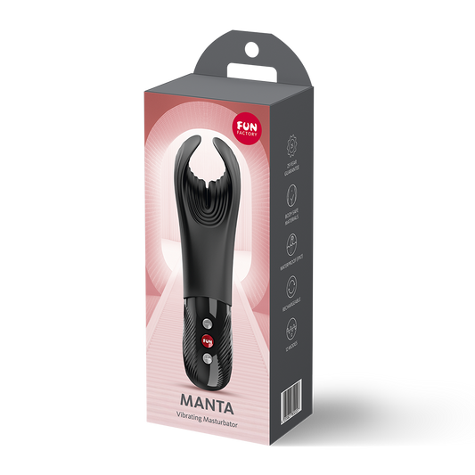 Fun Factory Manta Black Line Vibrating Stroker