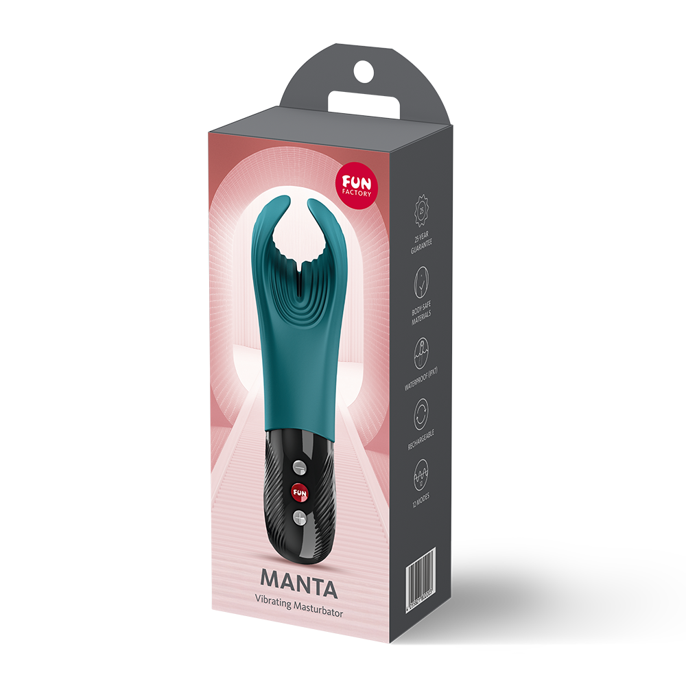 Fun Factory Manta Black Line Vibrating Stroker