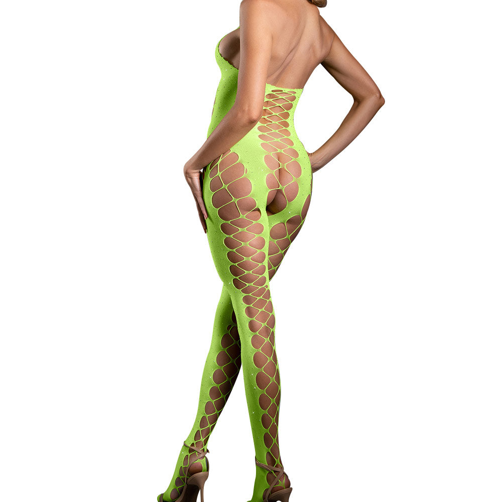 Fantasy Lingerie Unstoppable Crotchless Rhinestone Bodystocking