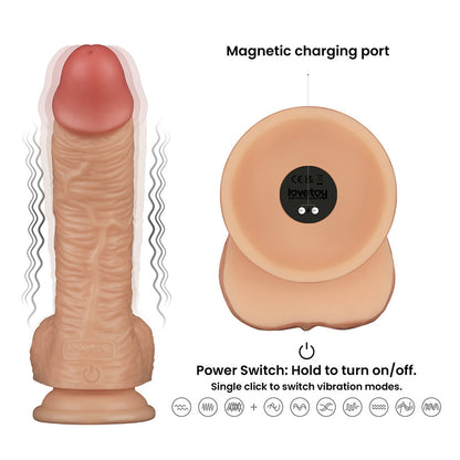Lovetoy 8.5 Inch Power Basics Vibrating Dildo