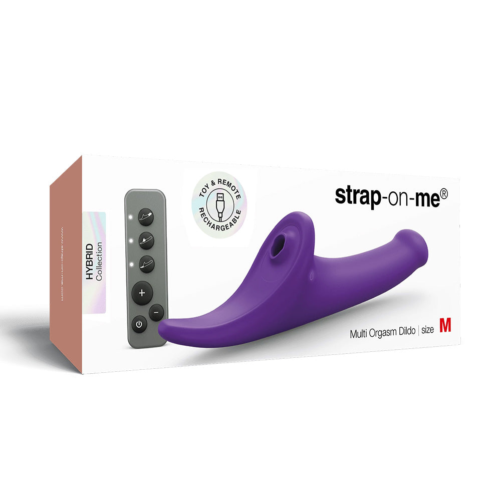 Strap-On-Me Multi Orgasm Vibrating Strap-On Dildo - Medium