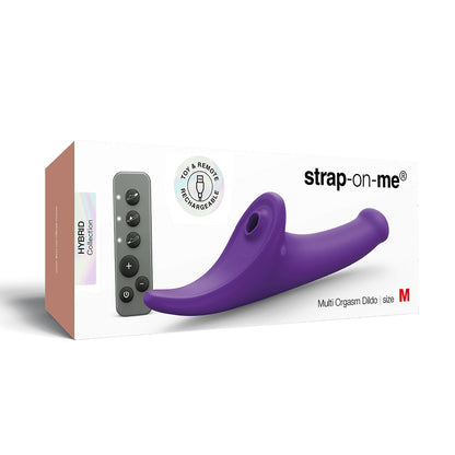 Strap-On-Me Multi Orgasm Vibrating Strap-On Dildo - Medium