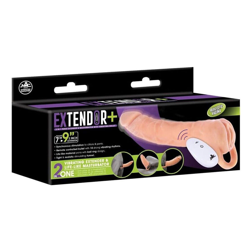 NMC  Extendor+ Vibrating Narrow Tip Penis Sleeve & Masturbator