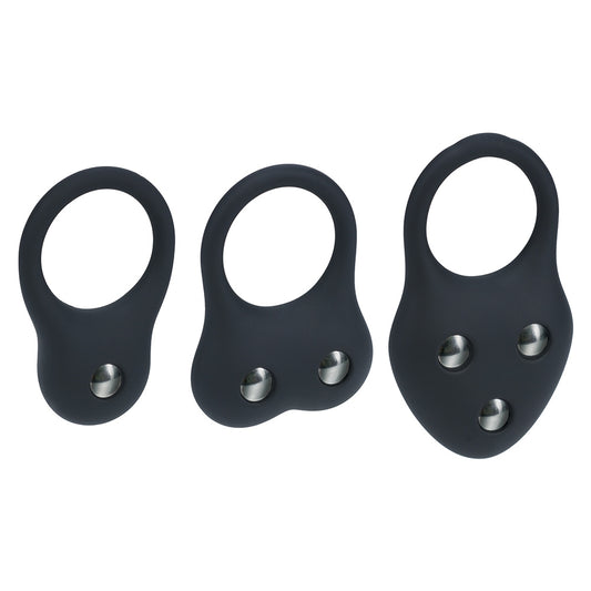 Shots LEVELZ Silicone Weighted Training Cock Ring Set