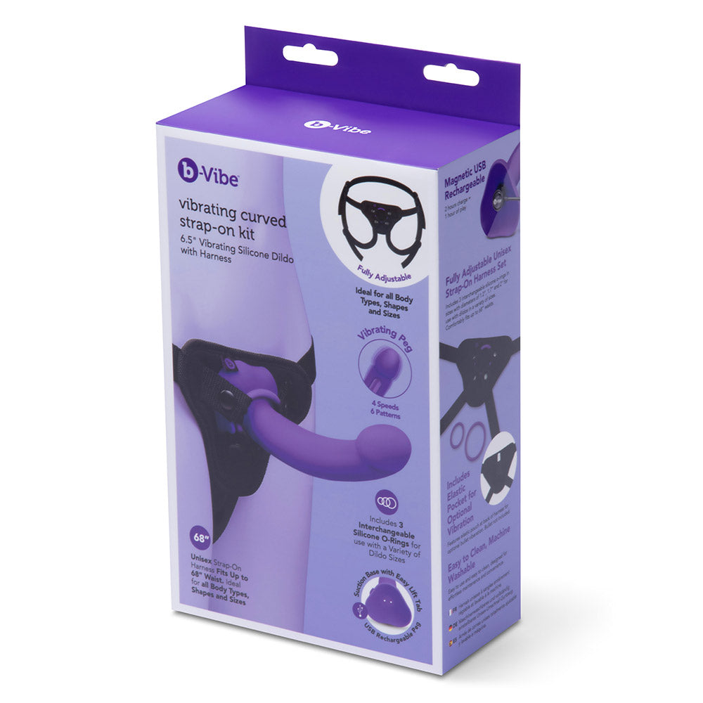 b-Vibe Vibrating Curved Strap-On Kit