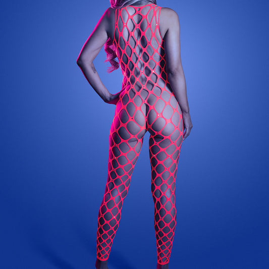 Fantasy Lingerie Want It All Reversible Rhinestone Bodystocking & Pasties