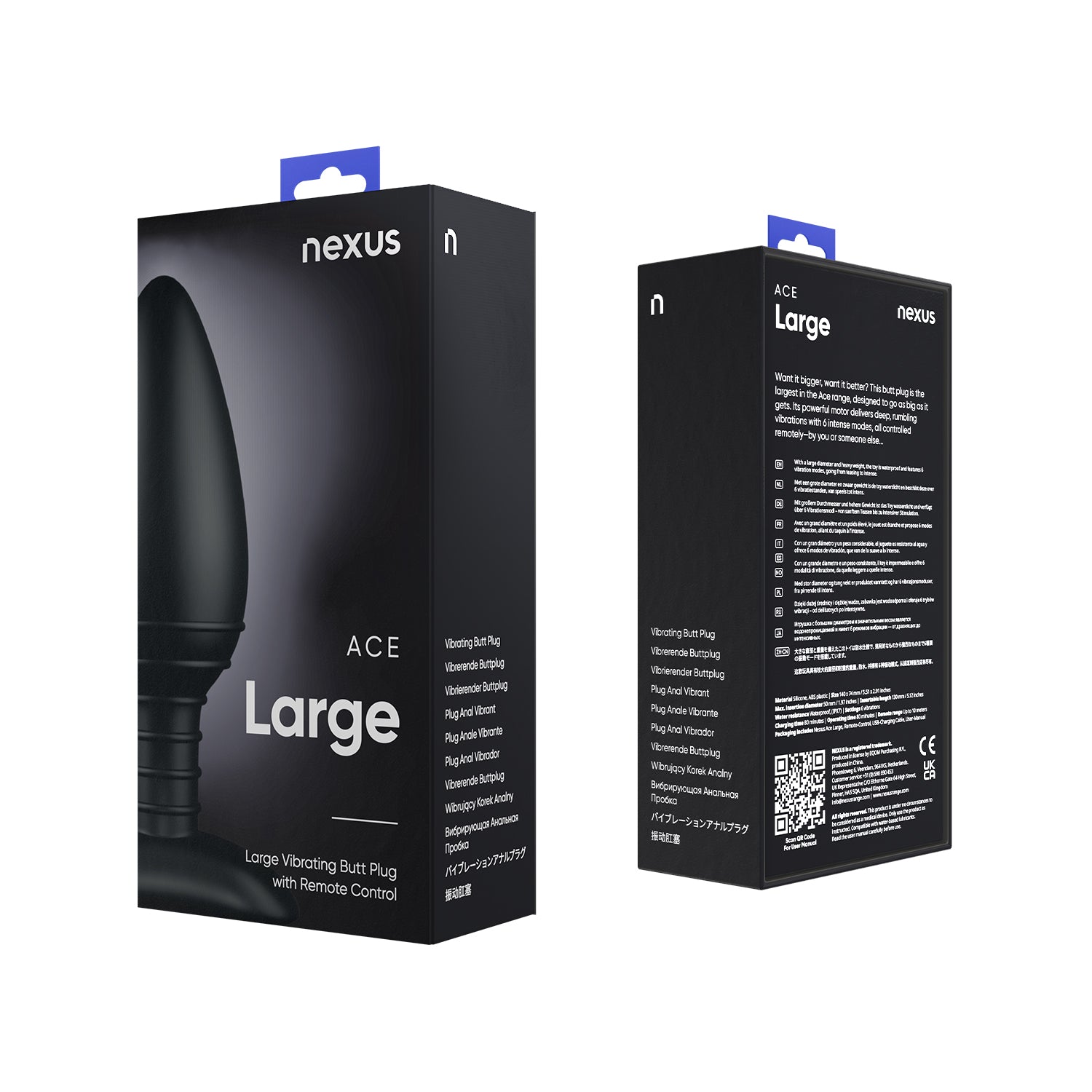 Nexus Ace Large Remote Control Vibrating Butt Plug
