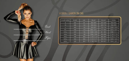 Noir Size Chart Womens