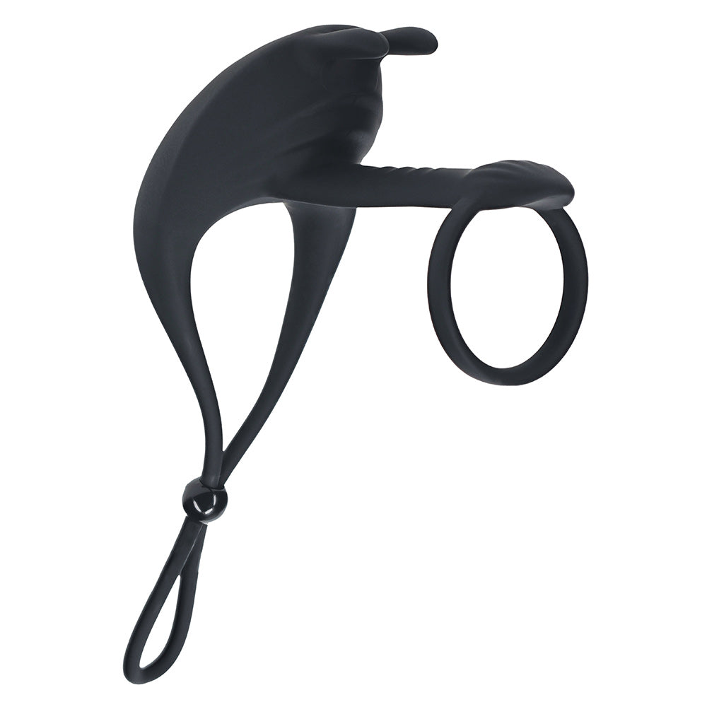 Shots LEVELZ Adjustable Bunny Vibrating Lasso Cock Ring & Shaft Loop
