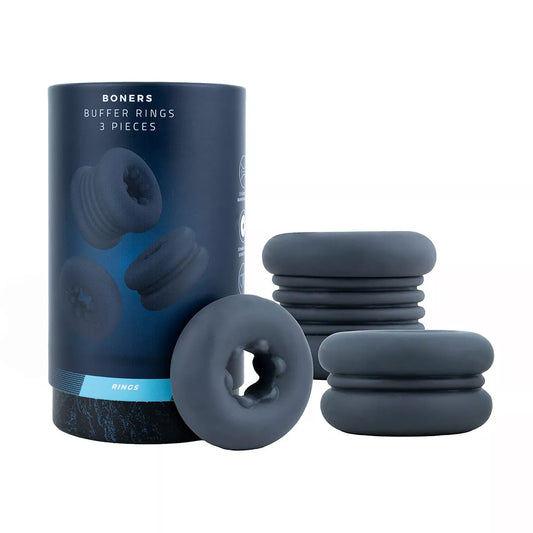 Boners Buffer Rings 3 Piece Cock Ring Set