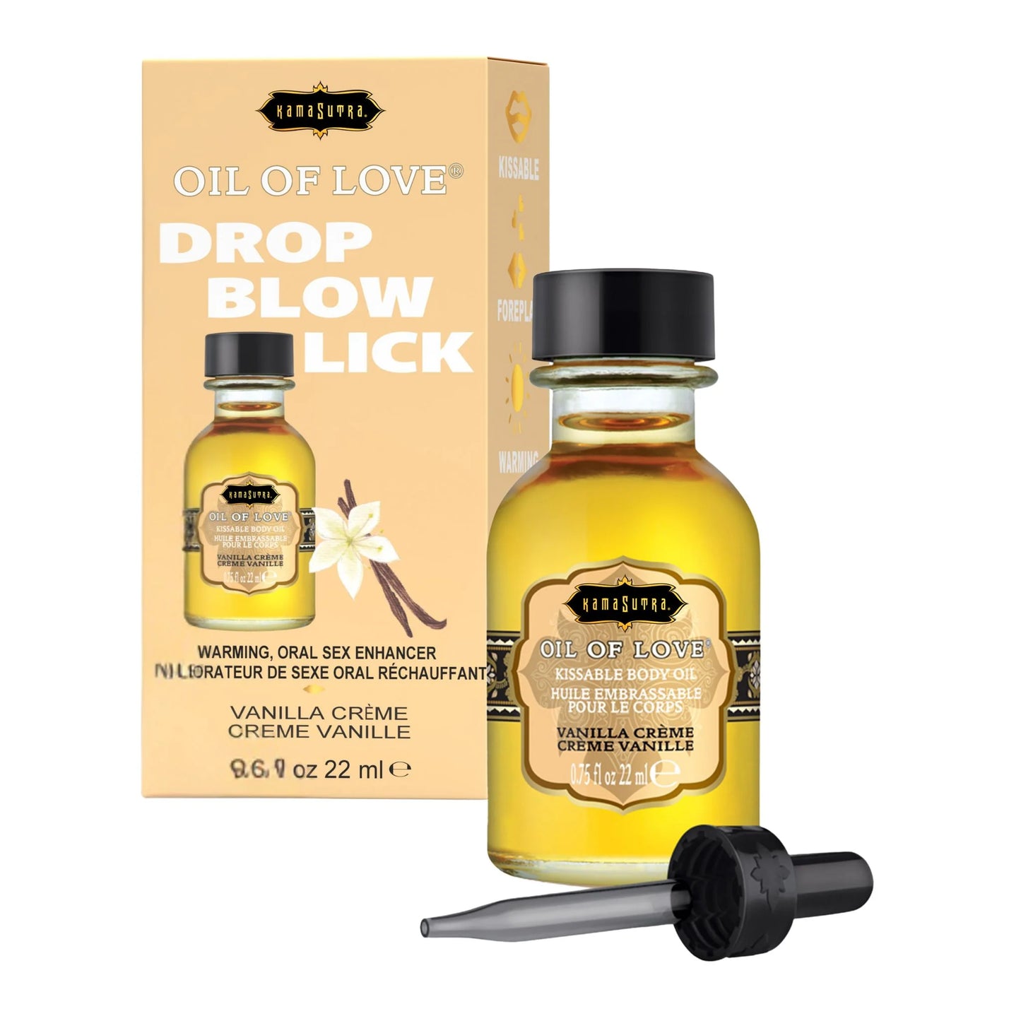 Kama Sutra Oil Of Love Kissable Warming Body Oil - Vanilla Creme 22ml