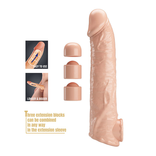 Pretty Love Silas Adjustable 10.2 Inch Penis Extension Sleeve