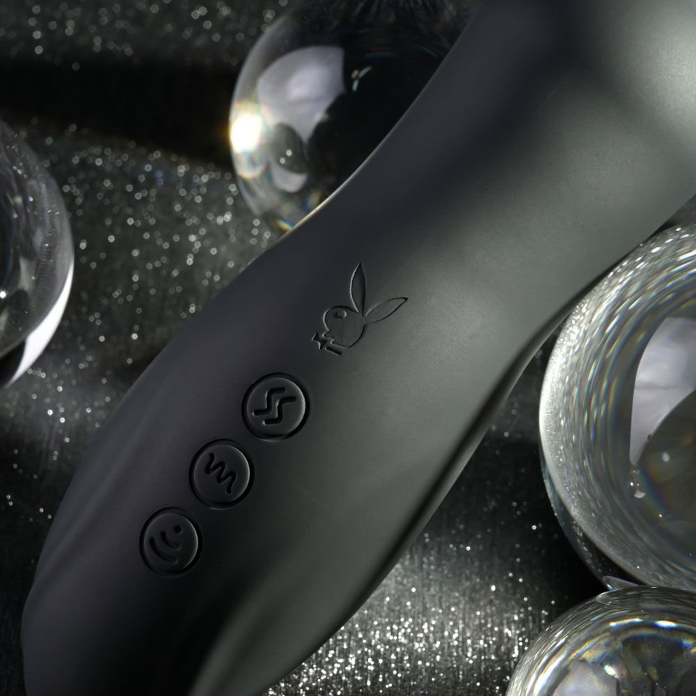 Playboy Pleasure Let It Bead Rechargeable Vibrating Anal Beads & Clit Sucker