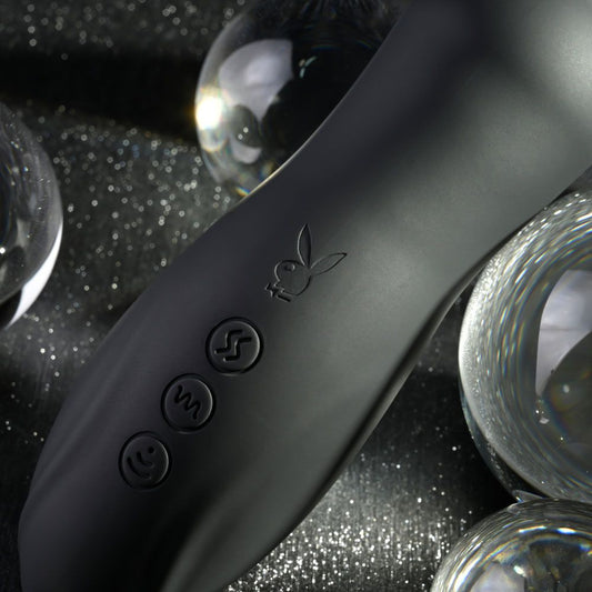 Playboy Pleasure Let It Bead Rechargeable Vibrating Anal Beads & Clit Sucker