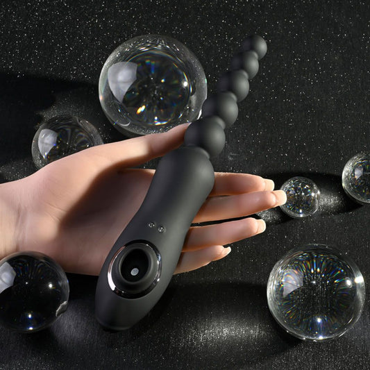 Playboy Pleasure Let It Bead Rechargeable Vibrating Anal Beads & Clit Sucker