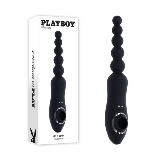 Playboy Pleasure Let It Bead Rechargeable Vibrating Anal Beads & Clit Sucker