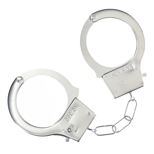 Shots Ouch! Classic Silver Metal Cuffs