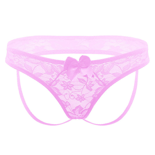 Love In Leather Bumless Lace Panties