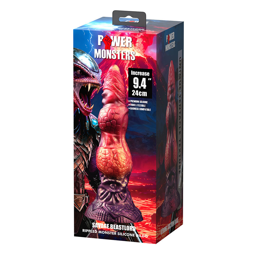 Power Monsters Savage Beastload Rippled Dildo