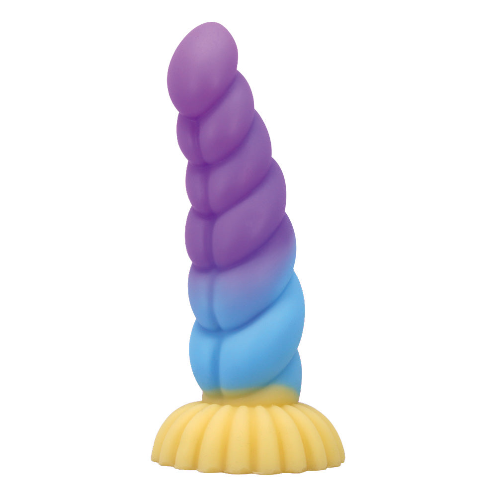 Power Monsters Unicorn Rippled Dildo
