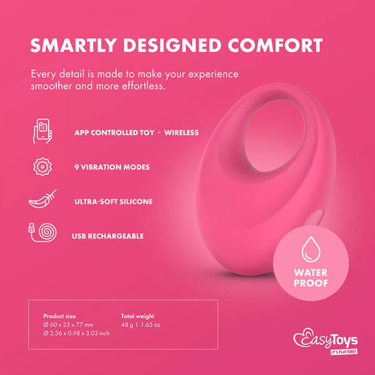 EasyToys App Controlled Leo Vibrating Cock Ring