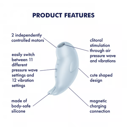 Satisfyer Seal You Soon Blue Double Air-Pulse Clitoral Vibrator