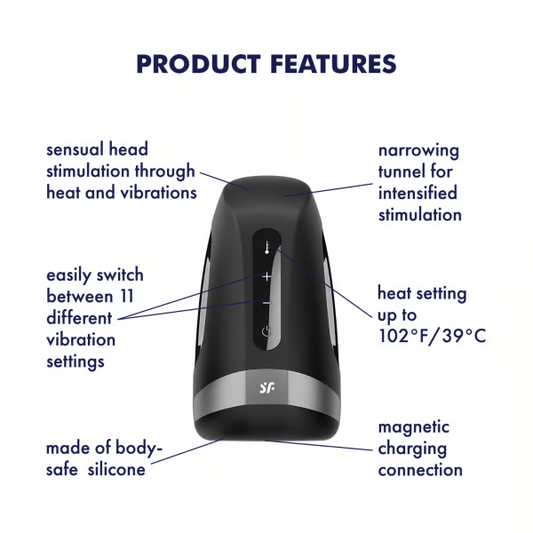 Satisfyer Heat Vibration Waterproof Vibrating Stroker