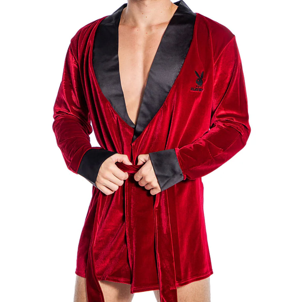 Playboy Mens Smoke Lounge Robe