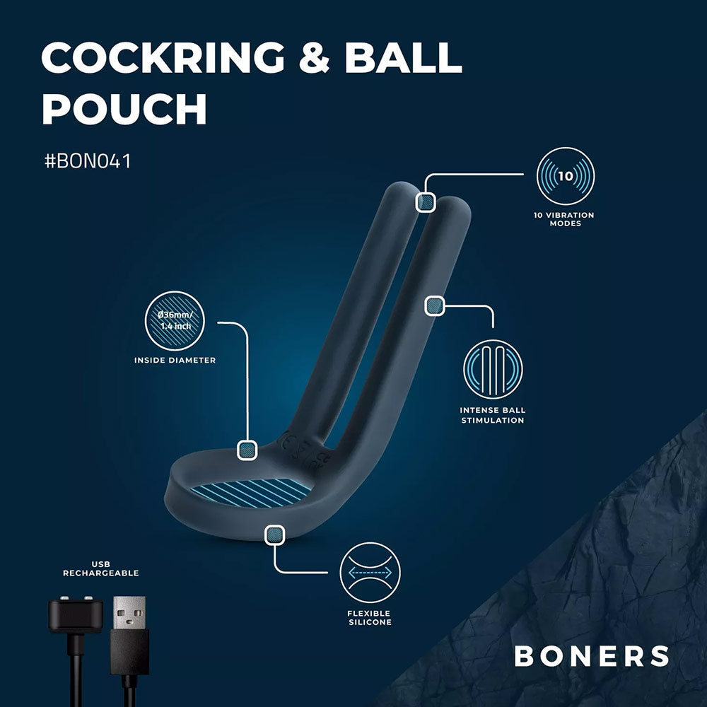Boners Vibrating Cock Ring & Ball Stimulator