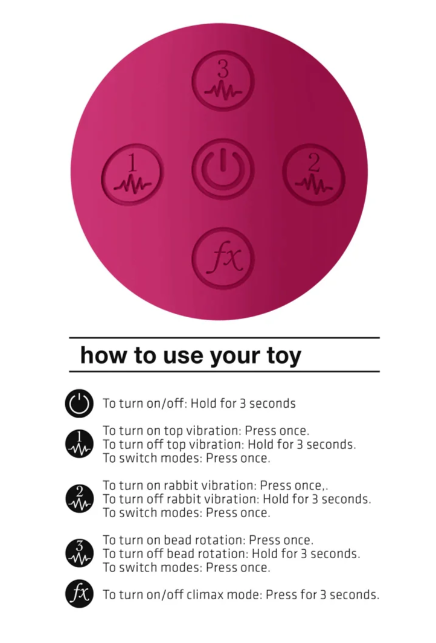 Vive Mira Rotating Beads G-Spot Rabbit Vibrator