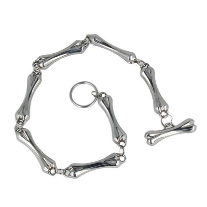 Triune Bone Link Stainless Steel Chain Collar