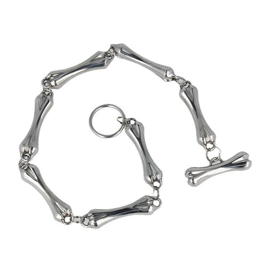 Triune Bone Link Stainless Steel Chain Collar