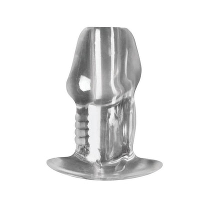 Master Series Dicked Clear Hollow Anal Plug - Small