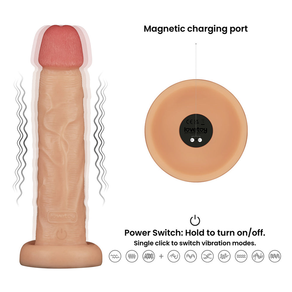 Lovetoy 10 Inch Power Basics Vibrating Dildo