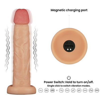 Lovetoy 10 Inch Power Basics Vibrating Dildo