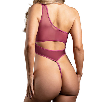 Fantasy Lingerie Domina Crotchless Asymmetrical Zipper Teddy