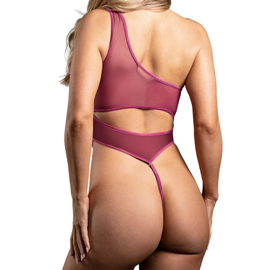 Fantasy Lingerie Domina Crotchless Asymmetrical Zipper Teddy