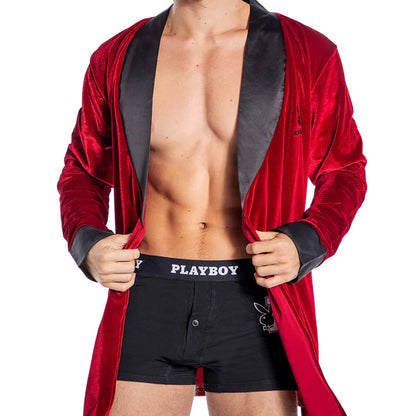 Playboy Mens Smoke Lounge Robe