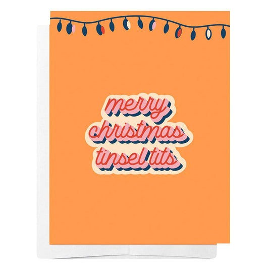 Bad on Paper Merry Christmas Tinsel Tits Christmas Card