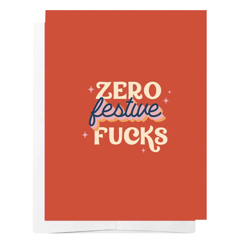 Bad on Paper Zero Festive F*cks Christmas Card