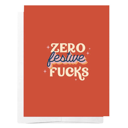 Bad on Paper Zero Festive F*cks Christmas Card