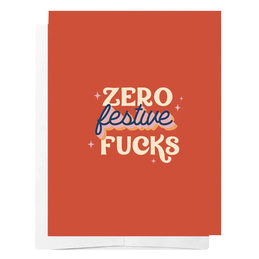 Bad on Paper Zero Festive F*cks Christmas Card