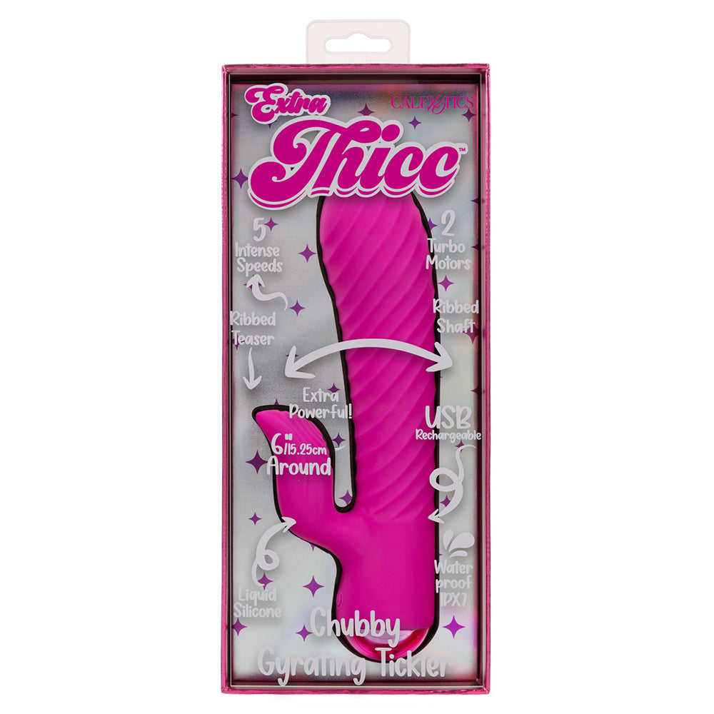 CalExotics Extra Thicc™ Chubby Gyrating Tickler Rabbit Vibrator