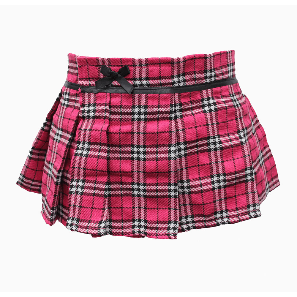 Love In Leather Tartan Wrap Skirt