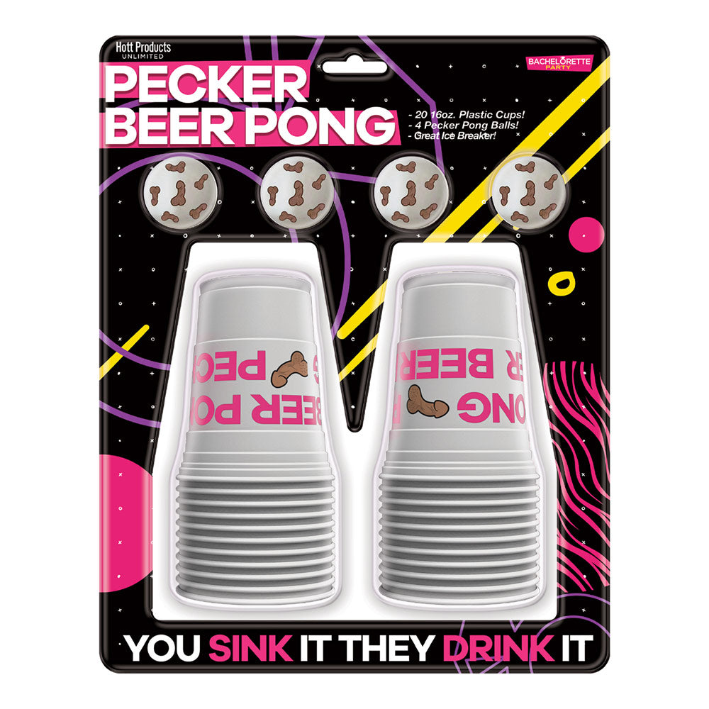 Hott Products Pecker Beer Pong Cups and Balls Set