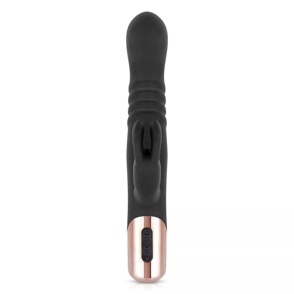 Rosy Gold Thrusting Rabbit Vibrator