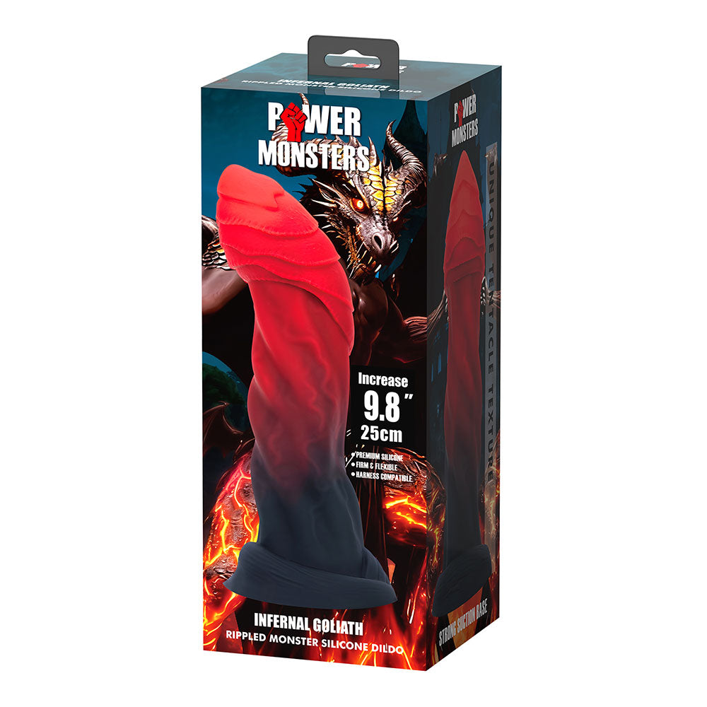 Power Monsters Infernal Goliath Rippled Dildo