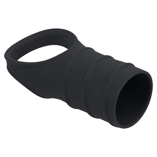 Shots LEVELZ Silicone Cock Ring & Ribbed Sleeve