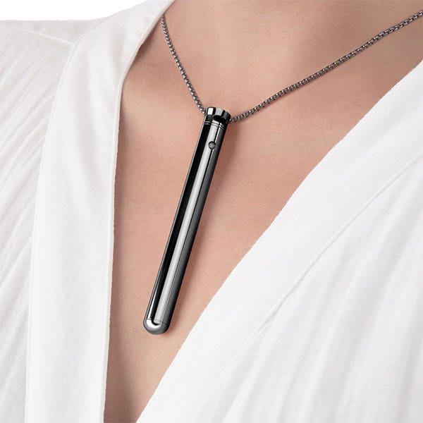 Le Wand Chrome Pendant Necklace Vibrator - Black